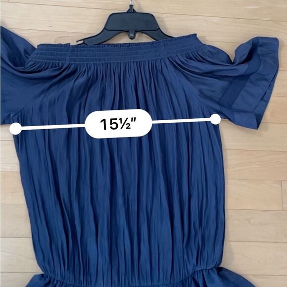 Ramy Brook Jessica Off the Shoulders Mini Dress in Navy Blue XS - Picture 11 of 16